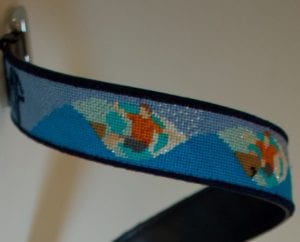 Belt with colorful outdoor activity design.