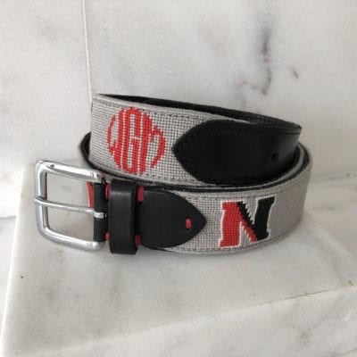 A belt with the letters n, b and e on it.